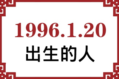 1996年1月20日出生性格、命运和运势 1996年1月20日出生性格、命运和运势